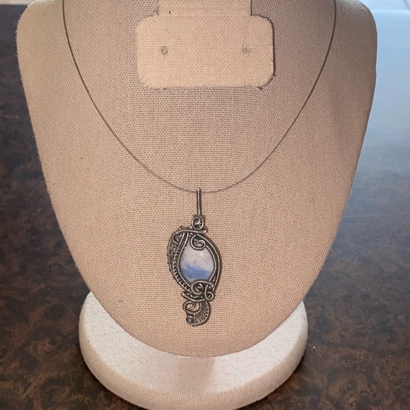Wire Wrapped Agate Pendant - Picture 7 of 7